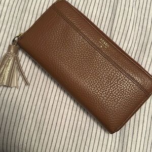 Fossil Wallet with tassel Zipper